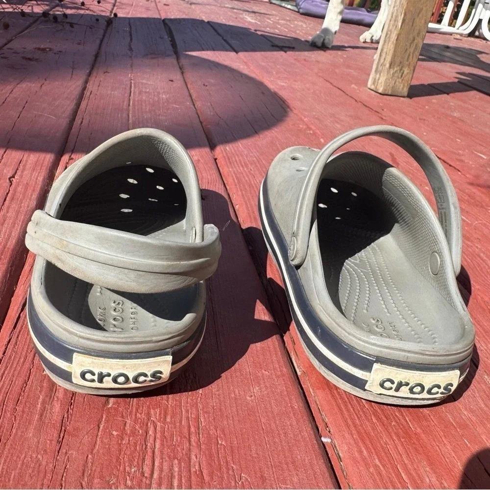 Crocs Kids' Gray Clogs Child's Size 13 Water Shoes Summer Play School Slip-on